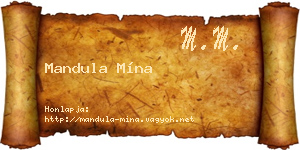 Mandula Mína névjegykártya