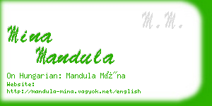 mina mandula business card